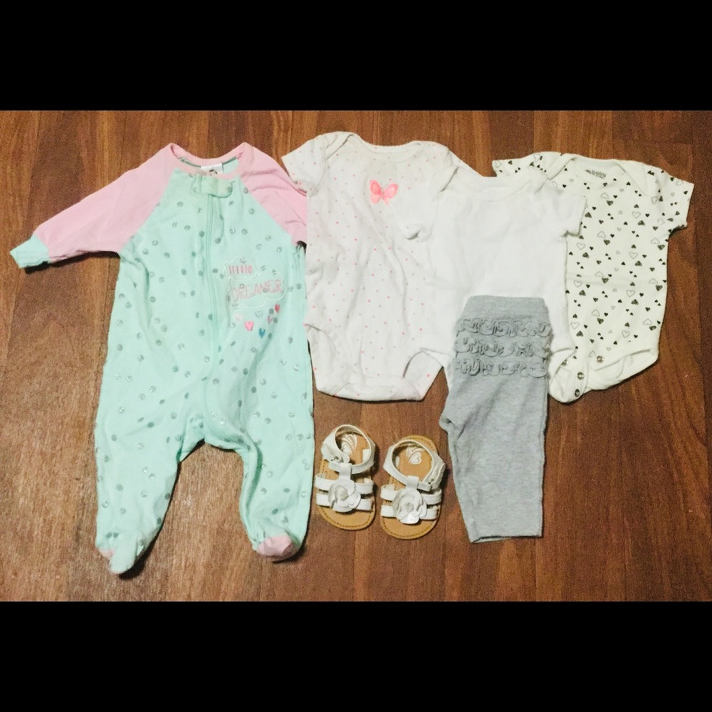 0-3 month baby girl outfit!